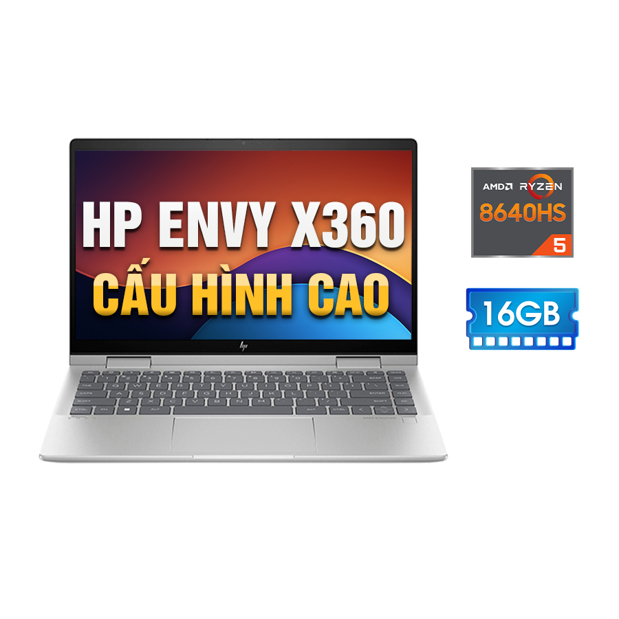 [New 100%] Laptop HP Envy x360 2 in 1 14-fa0013dx 9S1R3UA | AMD Ryzen 5-8640HS | 16GB | 14 inch Full hD+ Touch