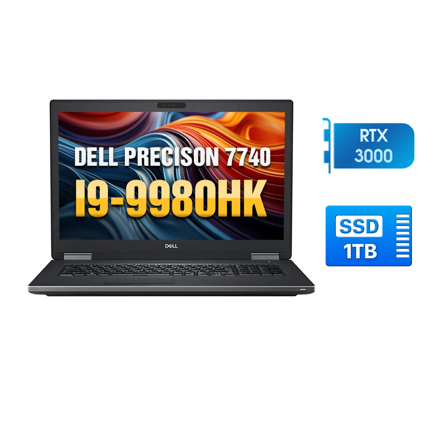 Laptop Cũ Dell Precision 7740 - i9-9980HK | 16GB | RTX 3000 | 1TB SSD | 17.3 inch Full HD