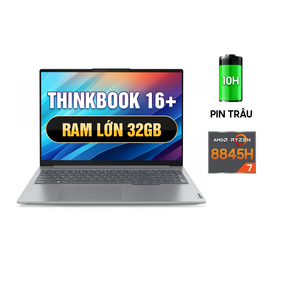 [New 100%] Laptop Lenovo ThinkBook 16 G6+ AHP 21LG0002CD - AMD Ryzen 7 8845H | 32GB | 16 Inch WQXGA