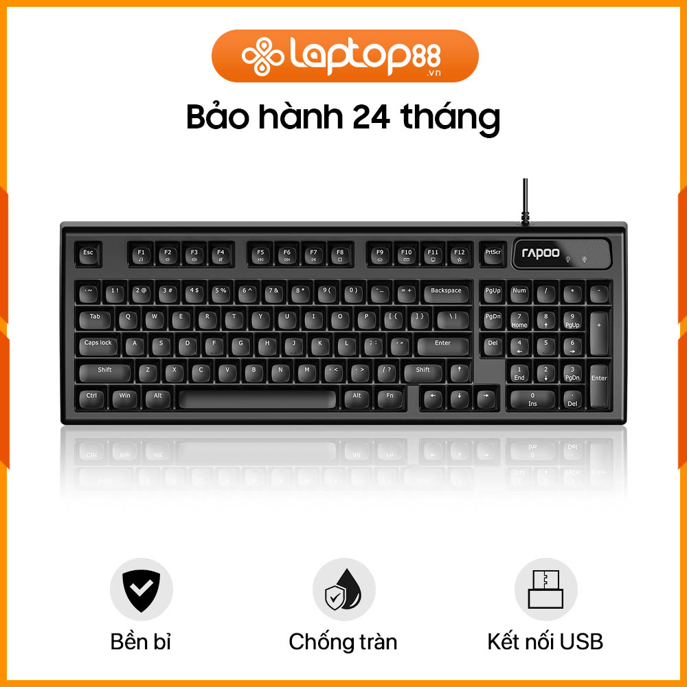 [New 100%] Bàn Phím Máy Tính RAPOO NK2800 Black 12983