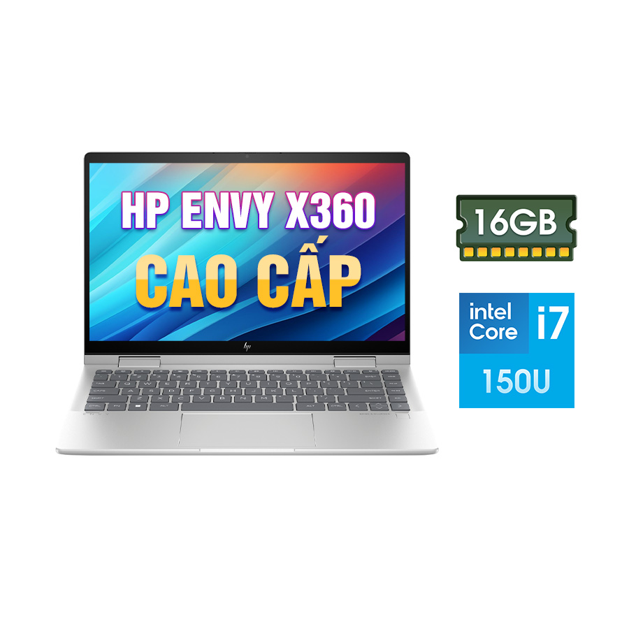 [New 100%] HP Envy x360 2 in 1 14-es1023dx 9R8R3UA - Intel Core 7-150U | 16GB | SSD 512GB | 14 inch Full HD Touch