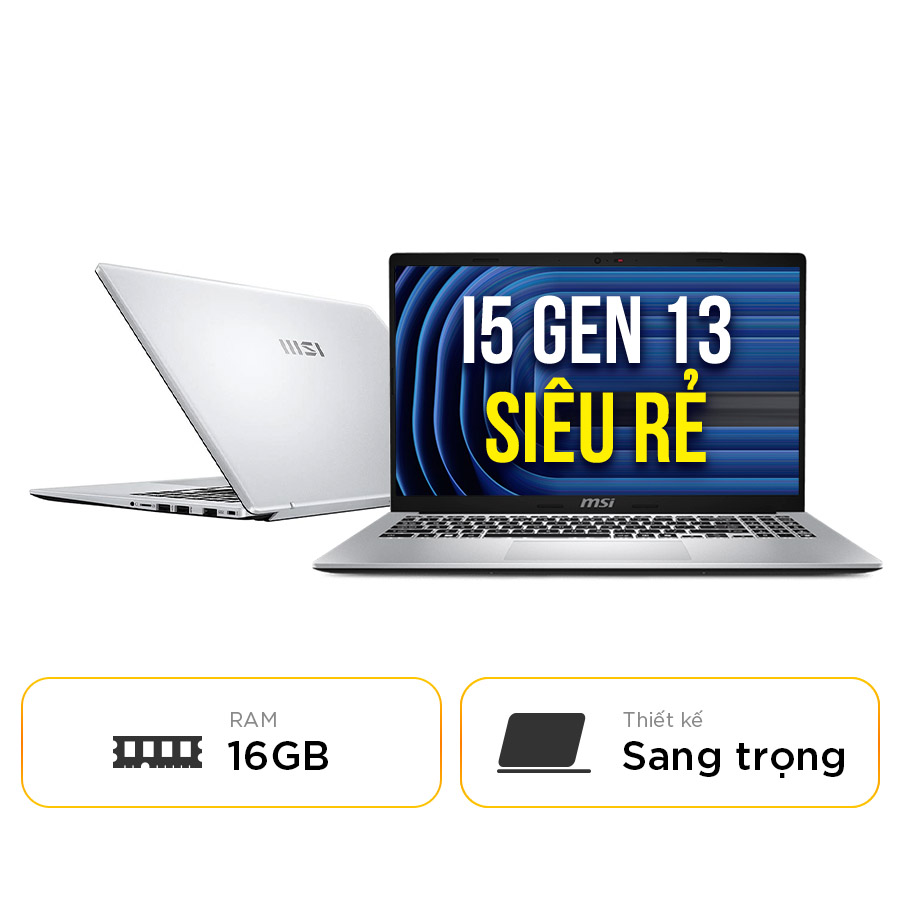 [New 100%] Laptop MSI Modern 15 F13MG 082VN - Intel Core i5-1335U | 16GB | 15.6 inch Full HD 