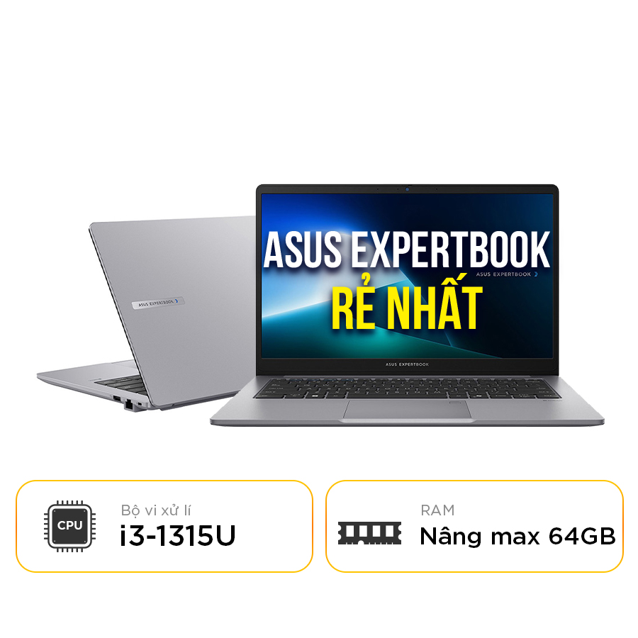 [New 100%] Laptop Asus ExpertBook P1 P1403CVA-i308-50W - Intel Core i3-1315U | 14 inch Full HD