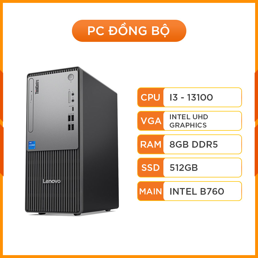 Máy Tính Đồng Bộ Lenovo ThinkCentre Neo 50T G5 12UB0023VA - Intel Core i3-13100 | 8GB | 512GB