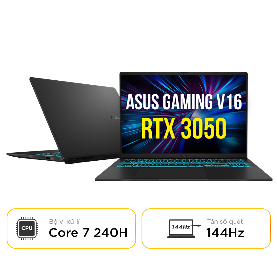 [New 100%] Laptop Asus Gaming V16 K3607VJ RP106W - Intel Core 7  240H | RTX 3050 | 16 Inch 144Hz