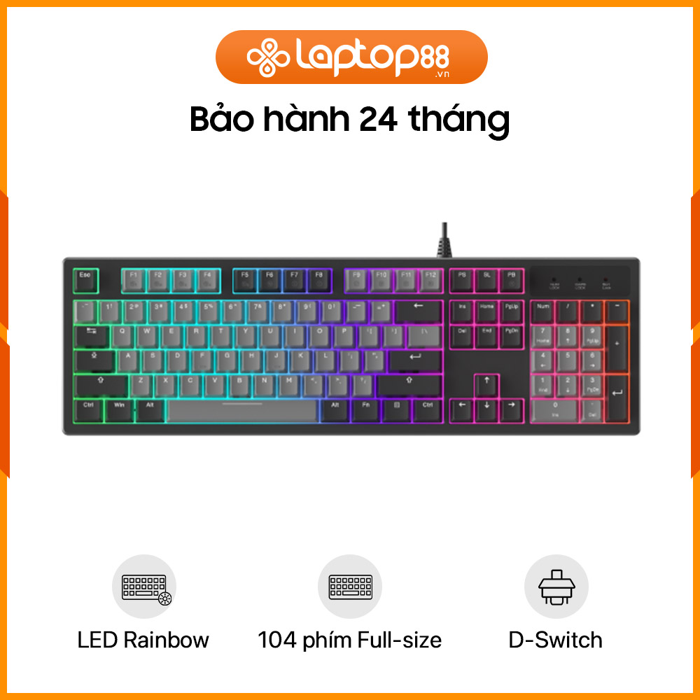 [New 100%] Bàn phím cơ có dây DAREU EK104 Grey Black Dream Switch