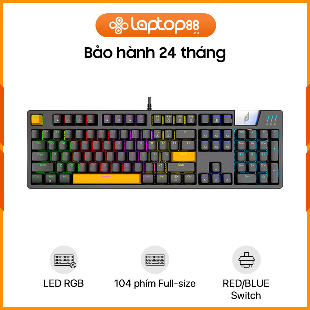 [New 100%] Bàn Phím Cơ  EDRA EK316 Black (Blue/Red Switch)