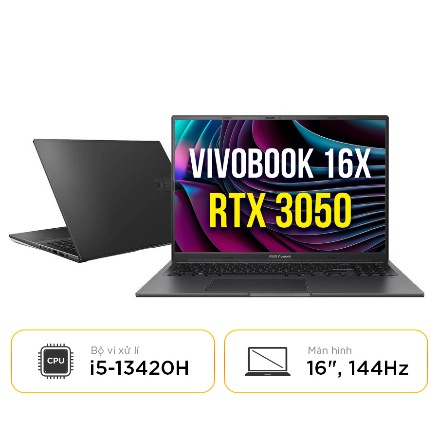 [New 100%] Asus Gaming Vivobook 16X K3605VC-RP431W - Intel Core i5 13420H | RTX 3050