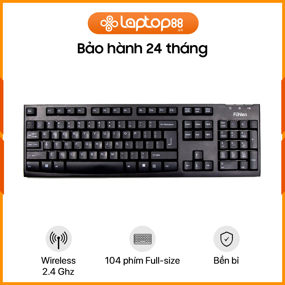 [New 100%] Bàn Phím Fuhlen L411W Wireless Black