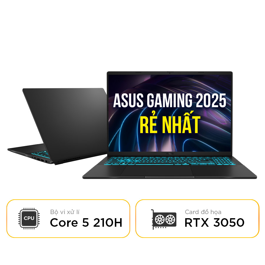 [New 100%] Laptop Asus Gaming V16 K3607VJ-RP092W - Intel Core 5 210H | RTX 3050 | 16 Inch 144Hz