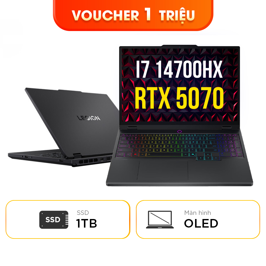 [New 100%] Laptop Gaming Lenovo Legion 5 15IRX10 83LY004GVN - Intel Core i7 14700HX | 24GB | 1TB | RTX 5070 | 15 Inch WQXGA OLED