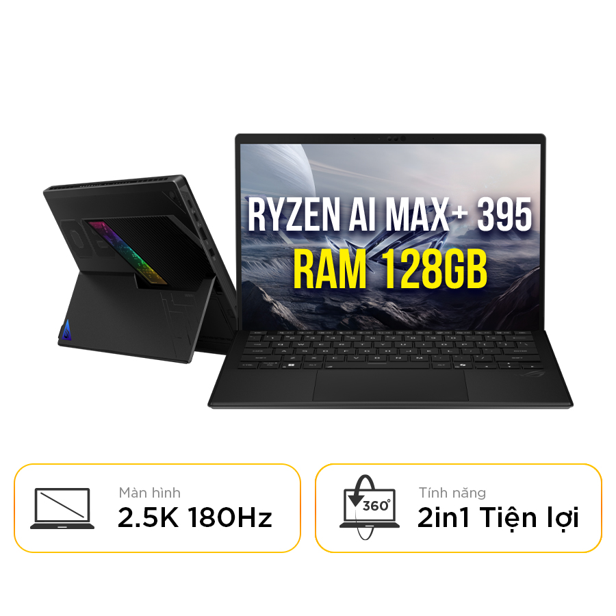 [New 100%] Laptop Asus  Rog Flow Z13 GZ302EA-RU145WS - Ryzen  AI Max+ 395 | 128GB | 1TB | 13.4 Inch 2.5K 180Hz