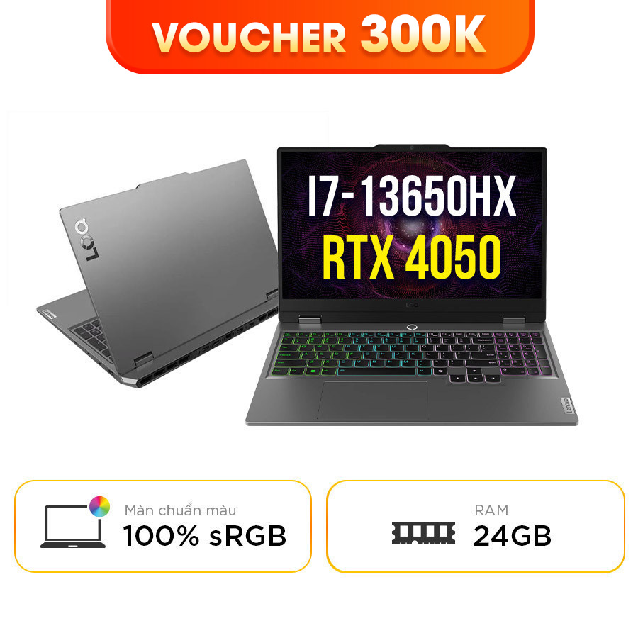 [New 100%] Laptop Lenovo LOQ 15IRX9 83DV017HVN - Intel i7 13650HX | 24GB | 512GB | RTX 4050