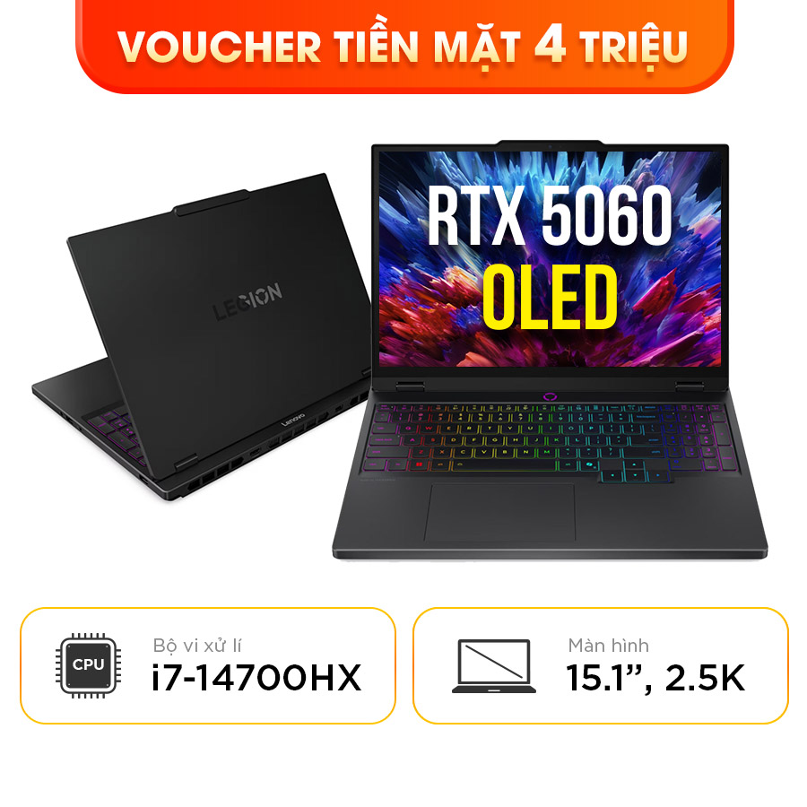 [New 100%] Lenovo Legion 5 15IRX10 83LY004JVN - Intel Core i7-14700HX | RTX 5060 | 15 Inch WQXGA 165Hz