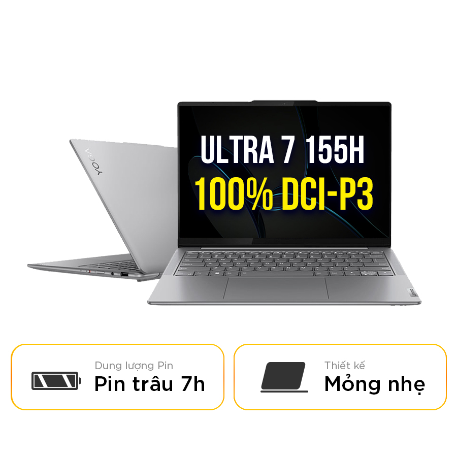 [New 100%] Laptop Lenovo Yoga Slim 7 14IMH9 83CV00AJVN - Intel Core Ultra 7 155H | 32GB | 1TB | 14 Inch WUXGA 