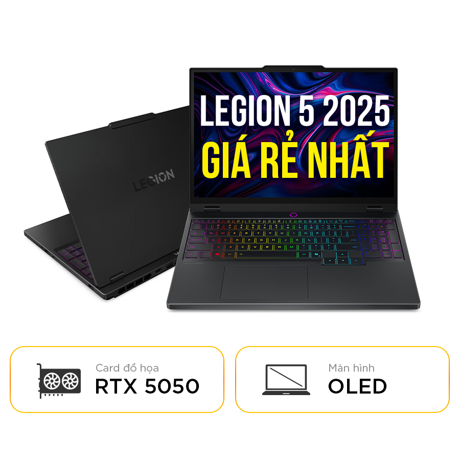 Laptop Cũ Lenovo Legion 5 15IRX10 - Intel Core i7-14700HX | RTX 5050 | 15 Inch OLED WQXGA 165Hz