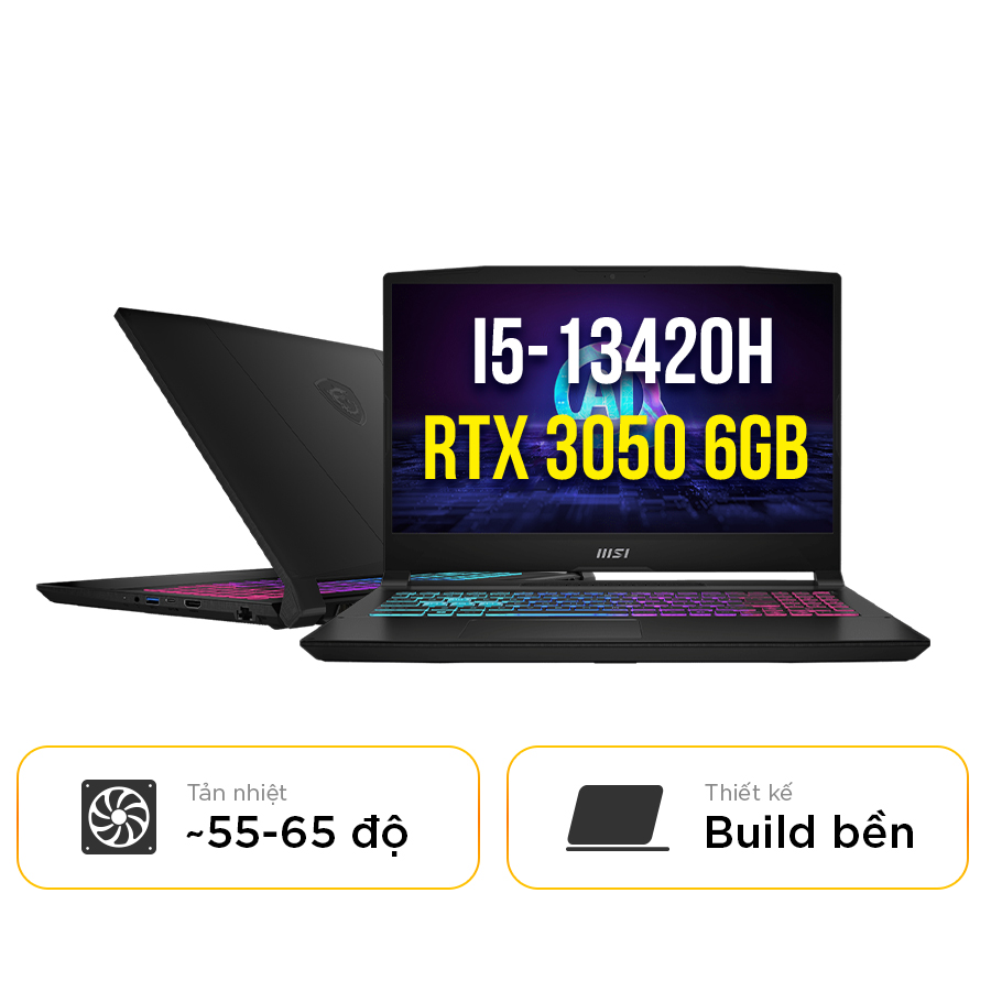 [New 100%] Laptop MSI Katana 15 B13UDXK-2410VN - Intel Core i5-13420H | RTX 3050 | 15.6 inch Full HD 144Hz