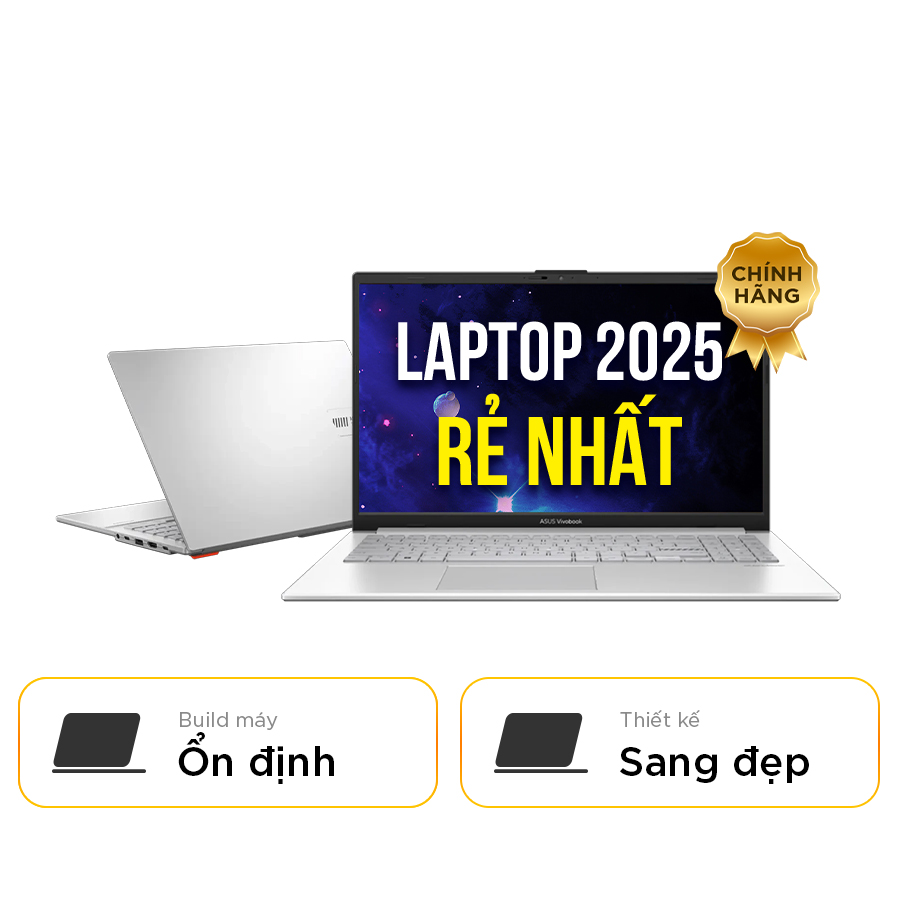 [New 100%] Laptop Asus Vivobook Go 15 E1504GA-BQ1141W - Intel Core i3-N305 | 15.6 inch Full HD