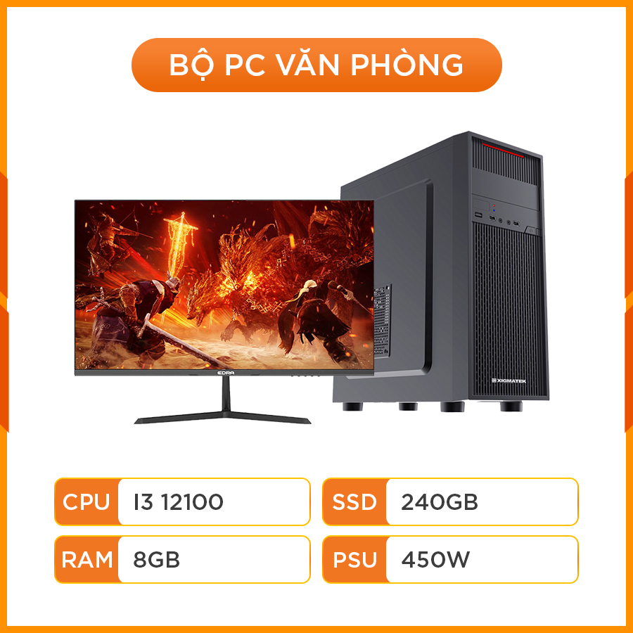[New 100%] PC/Máy tính để bàn văn phòng Intel Core I3 12100 - PC88 Intel VP2/VP3
